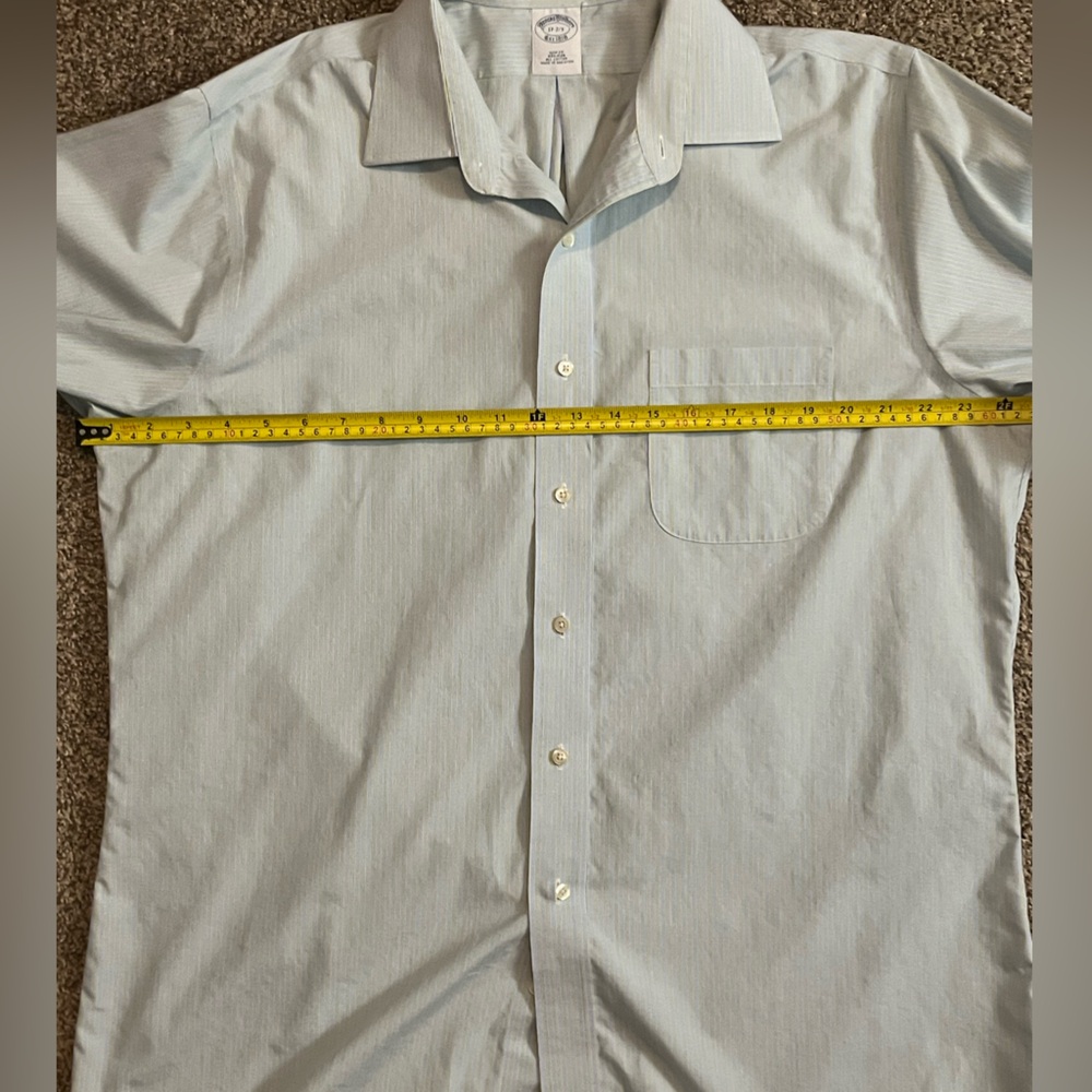 Brooks Brothers Pale Blue with Yellow Dress Shirt All Cotton. - Picture 5 of 9